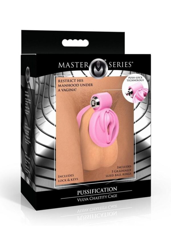 this unique device features an adorable vulva that delicately conceals the tip of your member