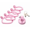this chastity cage ensures total restraint and prevents any chance of self-gratification. With five ring sizes available