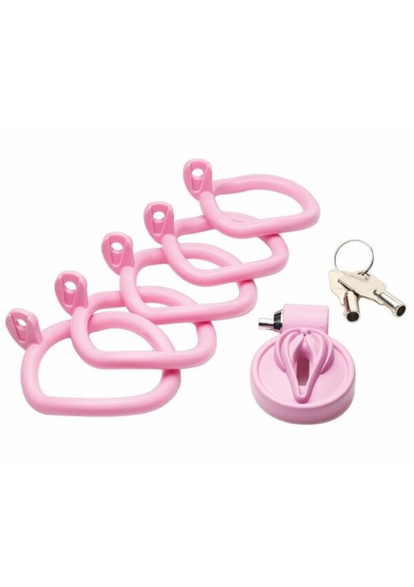this chastity cage ensures total restraint and prevents any chance of self-gratification. With five ring sizes available