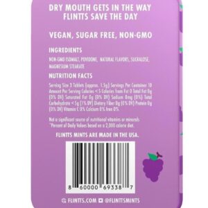 Dry Mouth can cause serious oral health issues. Flintts Mints also make your mouth sparkle