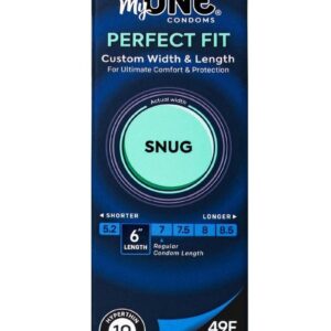 comfortable fit with ONEandreg; MyONE Snug Fit 49F Condoms. Designed for those who need a tighter fit