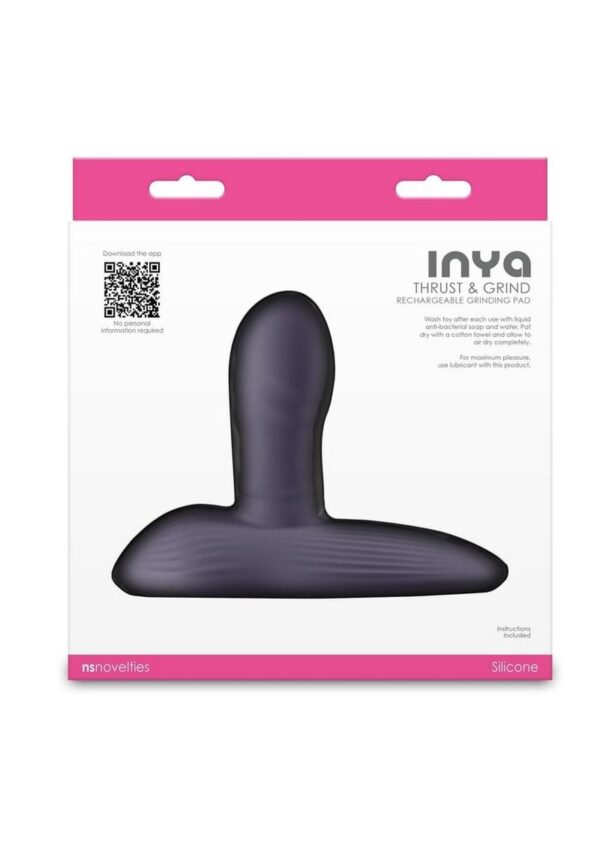 this grinding pad is made from body-safe silicone. Rechargeable. Water Resistant. Suitable for use with all lubricants including silicone lubricant. Scan QR code on box for app download. 6 speeds / 6 functions. IPX7 waterproof rating.