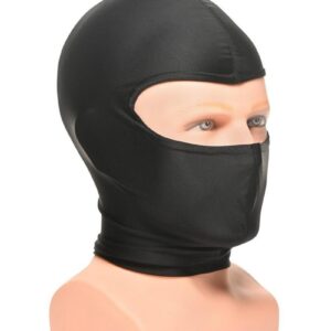 Step into a world of absolute control and submission with The Drone. This comfortable ski-mask styled hood reveals only the eyes