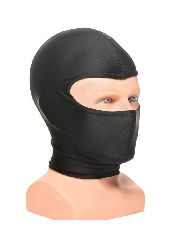 Step into a world of absolute control and submission with The Drone. This comfortable ski-mask styled hood reveals only the eyes