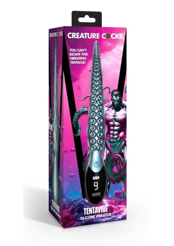 an enticing blend of imagination and stimulation. This textured tentacle features realistic suckers and an eye-catching iridescent teal hue. The body-safe silicone shaft bends with ease