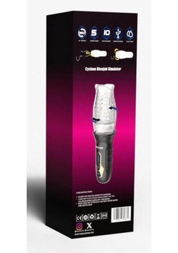 allowing you to explore different modes effortlessly. The intelligent rotation mode mimics the sensation of oral sex while delivering an experience similar to being swallowed into a tornado