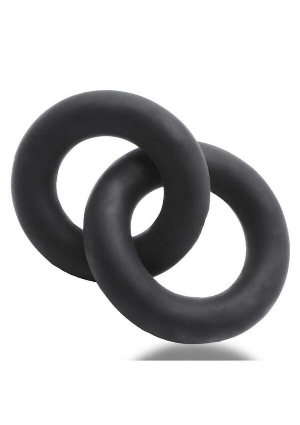 SHACKLE chained linked cock + ball rings  Two linked cock or ball rings Double up as a max cockring Each ring a different size for fit choice Super-stretchy Velvet-smooth deep black color NIGHT EDITION special softer silicone blend  SHACKLE linked double-ring cockringsandhellip;soft silicone rubbery blend SPECIAL EDITION new from OXBALLS: NIGHT EDITION OXBALLS new 2-link rings cockring NIGHT EDITION in our lush rubbery SILSOFT SILICONE blend and a smooth
