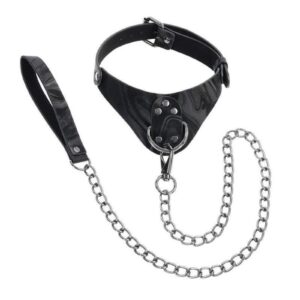 Step into the world of refined restraint with the Velvet Noir Collar andamp; Leash. Crafted to blend elegance with functionality