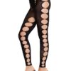 Seamless Opaque Cut-Out Footless Tights Black O/S