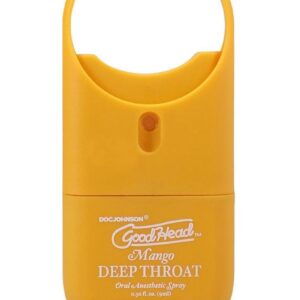 Take the job out of blow job! GoodHead Deep Throat Spray To-Go offers a delicious mild numbing agent with a simple spray. No gag reflex
