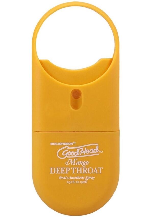 Take the job out of blow job! GoodHead Deep Throat Spray To-Go offers a delicious mild numbing agent with a simple spray. No gag reflex
