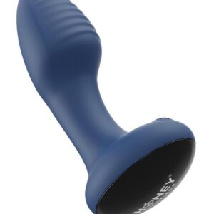 dual-stimulation butt plug unleashes anal delight with its ribbed details and its delicious rotating and vibrating tip. Designed to fit your bodyandrsquo;s inner contours