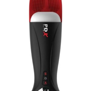 You asked for it and we delivered! The PDX ELITE Fap-O-Matic PRO XL elevates masturbation with powerful suction-action for the ultimate MEGA-STROKER experience! Itandrsquo;s a perfect storm of sensation for heightened solo sex sessions that can be customized to your personal moods! Get ready for explosive hands-free vibration surrounding your balls with rows and rows of soft pleasure nubs.nYour ultimate XL masturbation experience is ready when you are! Product ships with Travel Lock on for discretion. It will automatically unlock upon charging product. Press top 2 buttons for 5 seconds to lock/unlock.