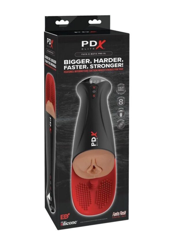 PDX Elite Fuck-O-Matic Pro XL Rechargeable Masturbator - Caramel - Image 2