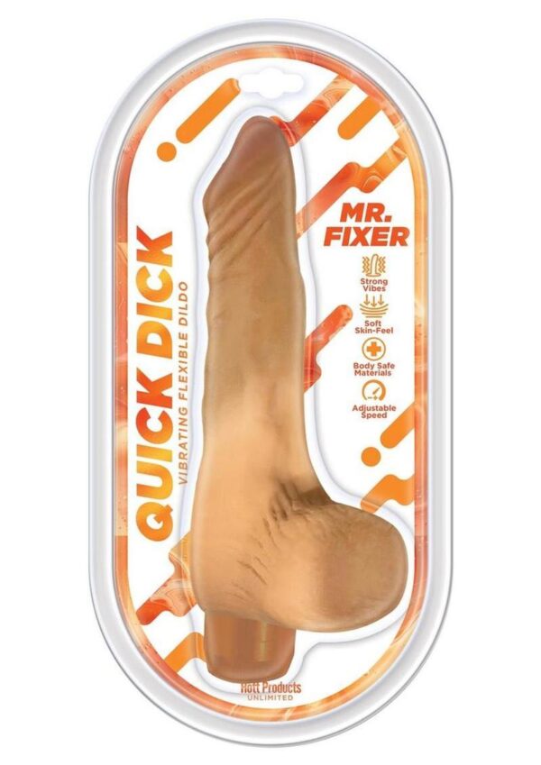 Quick Dick Mr Fixer Vibrating Silicone Dildo - Vanilla - Image 2