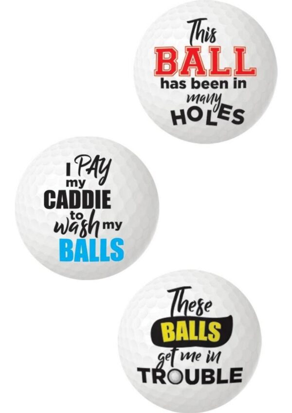 Golf Balls with nasty sayings on them