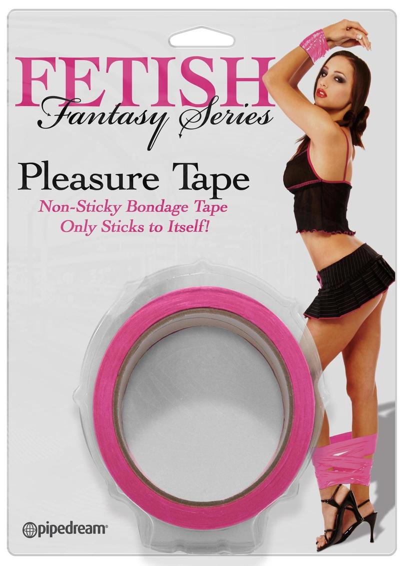 so it does not pull hair or leave any sticky residue. It`s perfect for the novice and the fetish aficionado alike. Pleasure Tape can be used to bind