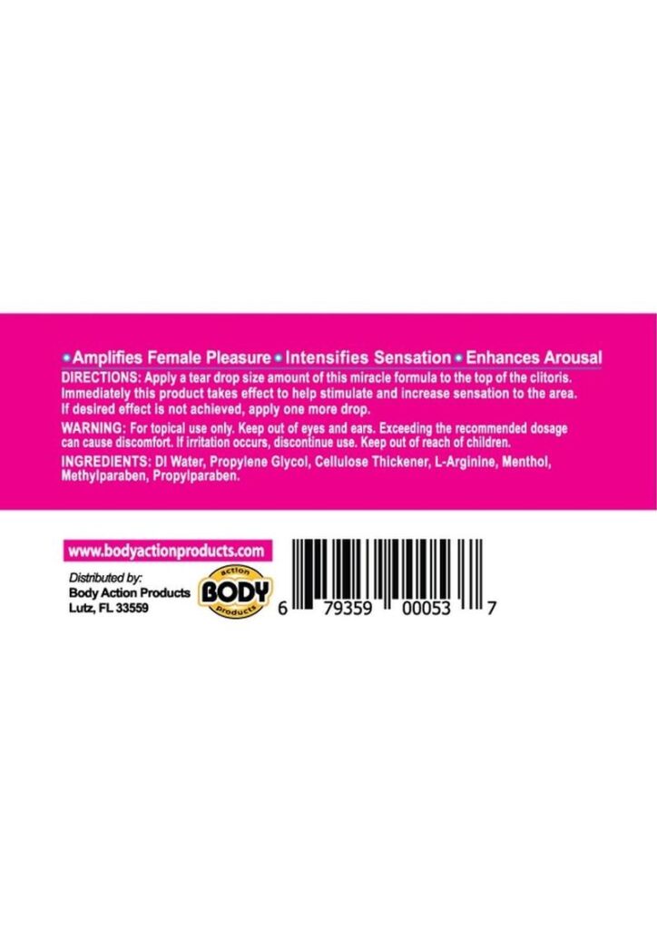 Liquid V is a maximum strength topical gel that amplifies pleasure for women immediately on contact. It is formulated to help women who want to enhance their personal experiences.      Achieve the ultimate pleasure!  Produces a tingling sensation  Helps increase pleasure  Perfect for women of all ages!  Maximum Strength
