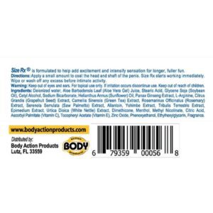 Penile Enhancement Formula. Size Rx is a topical lotion that was specifically formulated to last up to 24 hours