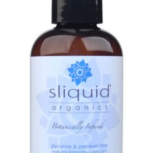 this glycerine and paraben free organic lubricant has been blended with certified organic botanical extracts that heal and support thebody. All Sliquid products are formulated for womens safety