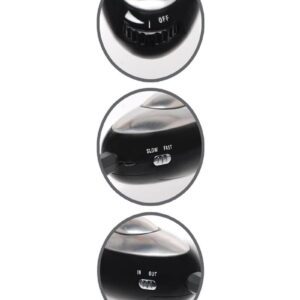 or adjust the dial to control the strength of the shock.The Luv Touch compact control unit sends electrical impulses to the clamps and can be used alone as a hand massager or together with the clamps. To use the control as a hand massager