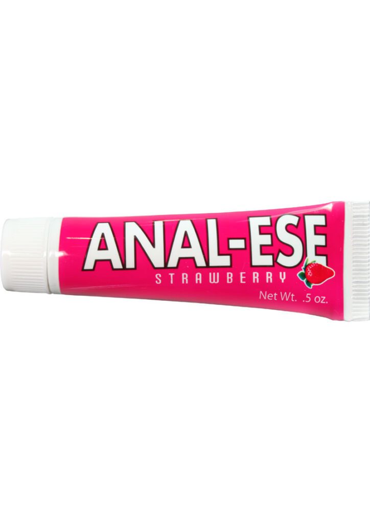 The Original Anal-Ese with an exciting NEW FLAVOR. Desensitizing lubricant. Where less painful anal penetration is desired. Strawberry flavored and scented.