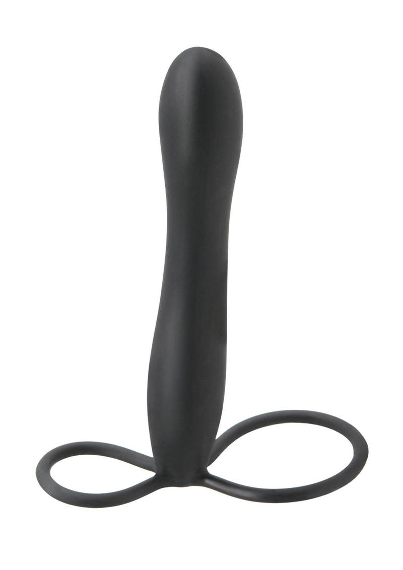Double your pleasure and double the funwith this strap-on dildo two`s better than one! The silicone ring on the top of the shaft acts as a performance-enhancing cock ring