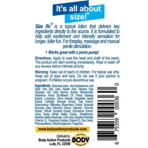Size Rx is a topical lotion that was specifically formulated to last up to 24 hours