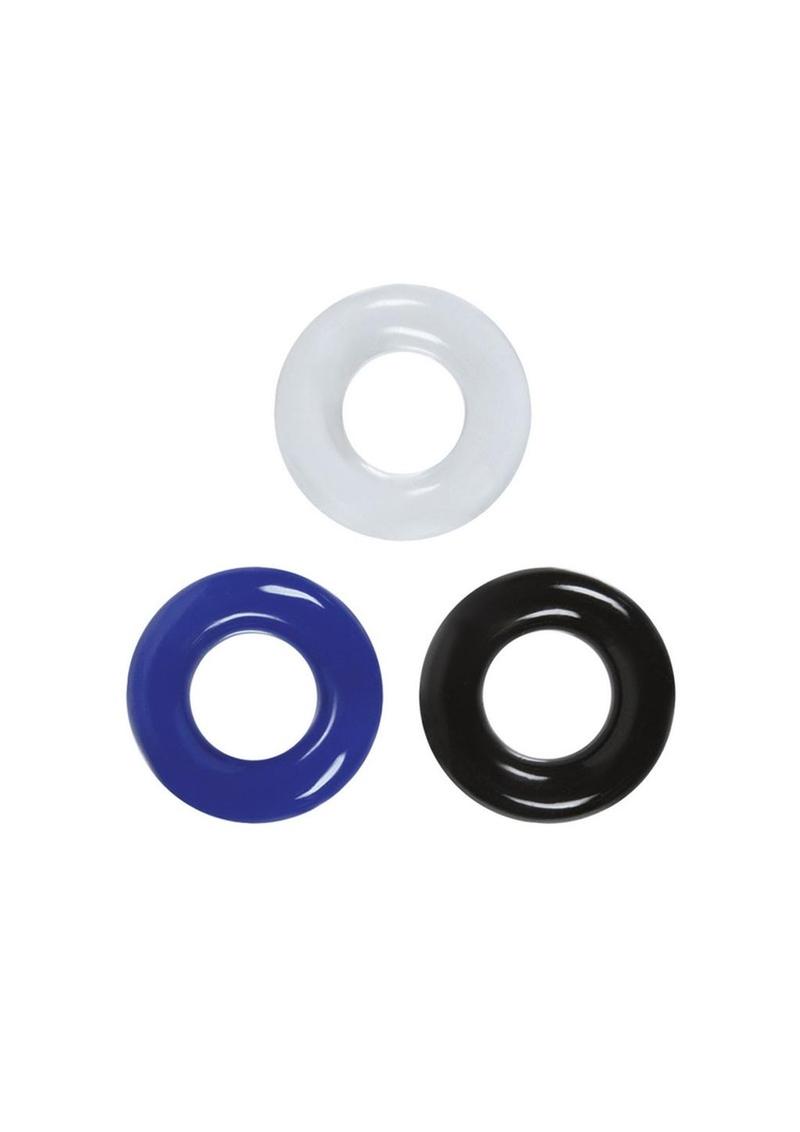 Renegade Stamina Rings Cock Rings (Set of 3) - Assorted Colors - Image 3