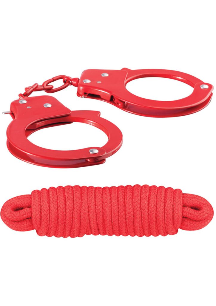 - Metal cuffs with keys - Soft Rope - Phthalates Free - Materials:Handcuffs-Iron