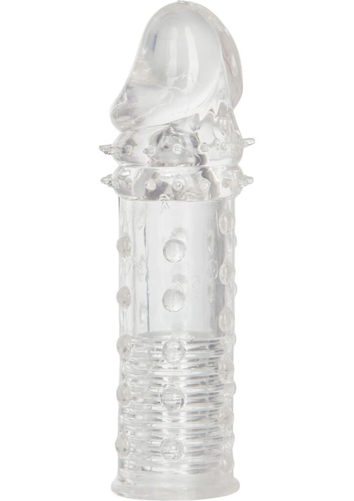 - Stretchy and comfortable extender - Adds 2/5cm to length - Textured ribbing inside and out - Discreetly enhances both length and girth - TPR Size 6.25 x 1.5/16cm x 3.75cm