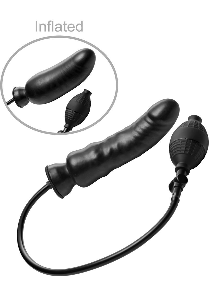 The Renegade Inflatable Dildo is designed to fulfill your naughty desires. With each squeeze of the integrated hand pump