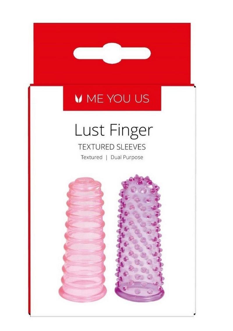 ME YOU US Lust Textured Finger Sleeves - Pink/Purple - Image 3