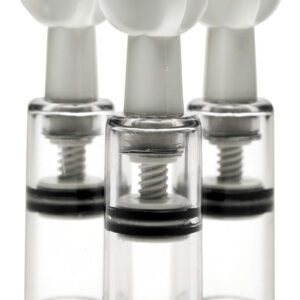 Enjoy powerful suction with this triple set of demurely sized suction cylinders. Just apply to any area that would benefit from increased sensitivity and blood flow