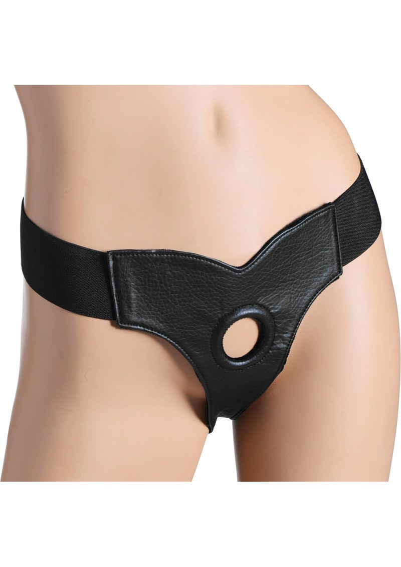 With a wide elastic band and rear support panel