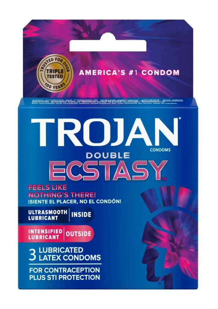 not the condom!    Different lubricants on the inside and outside of the condom help maximize the pleasure for each partner!