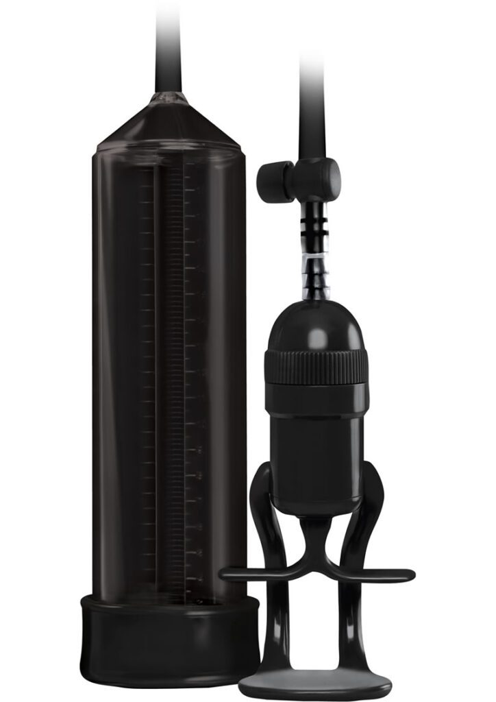 The Renegade Bolero Pump is a sleek penis pump that is designed to get him harder than ever before. The intense design enables one-handed pumping and provides powerful suction for a lasting performance. It also features a measuring ruler on the pump so the user can track his progress. The design has a 22 cm (9 inch) long industrial grade acrylic pumping cylinder