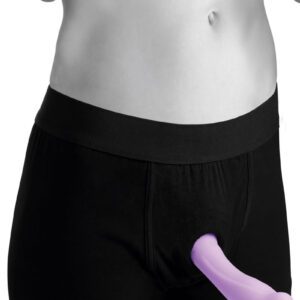 Feel more comfortable and stylish than ever before when you strap on your favorite dildo. This boxer brief style harness feels just like underwear
