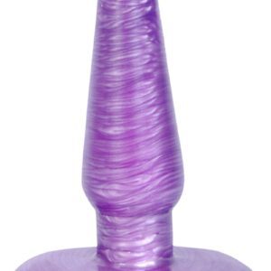 The Small Cosmic Plug is perfect for anal novices! Its swirly purple pattern is sweet and sexy. Soft enough for comfortable
