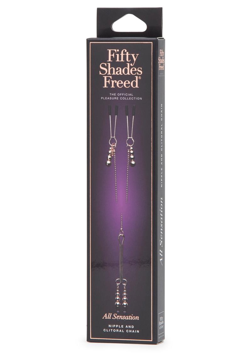 Fifty Shades Freed All Sensation Nipple and Clitoral Chain - Purple - Image 2