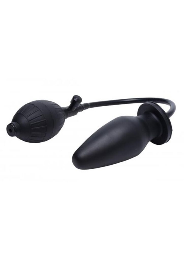 This heavy-duty inflatable butt plug os designed to deliver customized pleasure! Simply  and squeeze the hand pump to inflate the plug to your desired fullness. The smooth high-quality rubber comes to a tapered round tip for amazing p-spot stimulation