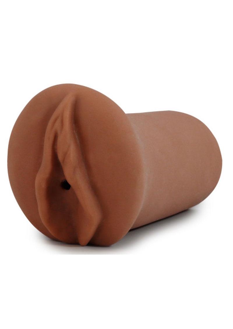 Enjoy the soft and supple feel of the ultra soft realistic X5 Plus material with the Mamacita X5 male masturbator. This palm sized representational stroker is shaped to look and feel like a vagina