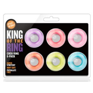 bigger and prolong your play! King of the Ring provides amazing benefits as these can be used around the shaft or both the shaft and testicles. Made of super stretchy elastomer. Easy to clean and good to go again and again. Just like you!NO PINCH DESIGN - Conveniently Roll It On. Roll It Off When Done. Will Not Pull Or Pinch Unless You Misuse It By Pulling It OffFIT - Stretchy To Accommodate All Sizes. If You Are Smaller In Size Double Wrap Your PenisPERFORMANCE ENHANCER - Increase Stamina and Enjoy Harder ErectionsPEACE OF MIND - Responsibly Made By Blush. We Care About Your Health And Wellness And Are Mindful Of What We Provide For Your Body. Lab Tested and Certified To Contain No Phthalates