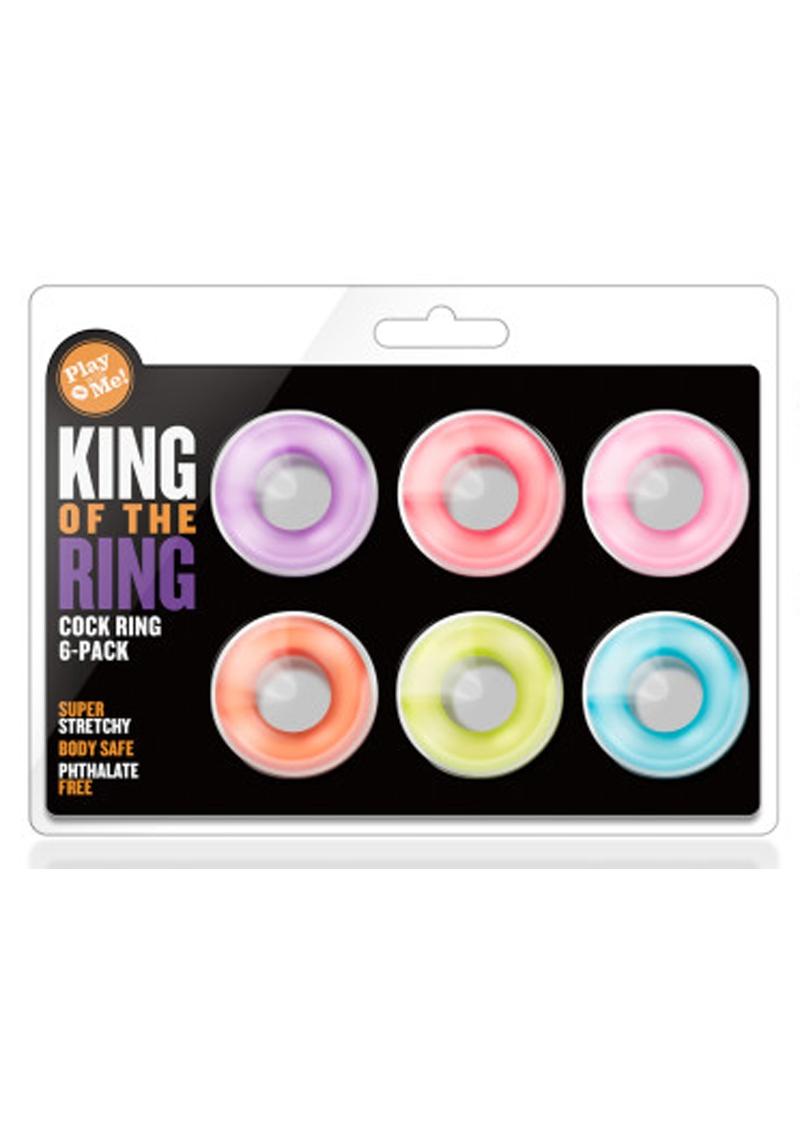 bigger and prolong your play! King of the Ring provides amazing benefits as these can be used around the shaft or both the shaft and testicles. Made of super stretchy elastomer. Easy to clean and good to go again and again. Just like you!NO PINCH DESIGN - Conveniently Roll It On. Roll It Off When Done. Will Not Pull Or Pinch Unless You Misuse It By Pulling It OffFIT - Stretchy To Accommodate All Sizes. If You Are Smaller In Size Double Wrap Your PenisPERFORMANCE ENHANCER - Increase Stamina and Enjoy Harder ErectionsPEACE OF MIND - Responsibly Made By Blush. We Care About Your Health And Wellness And Are Mindful Of What We Provide For Your Body. Lab Tested and Certified To Contain No Phthalates