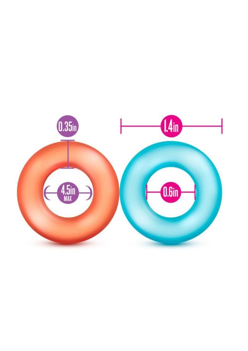 Water Based and Hybrid Lube SafeSIZE - 6 Rings In Fun Colors. Width Of Each Cock Ring - 1.4 Width. Stretches To More Than 10 Times Original Width