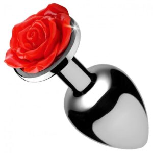 Beautify your booty with this shining red rose! Featuring a smooth metal finish in lightweight aluminum