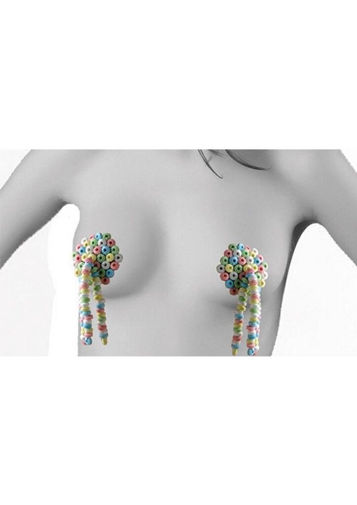 Candy Edible Nipple Tassels!&amp;#xa0; Multi-flavored candy. Features:  One Size Fits All Multi-flavored &amp;#xa0; Carton Size: 15.2 x 8.2 x 4cm Weight: 60g