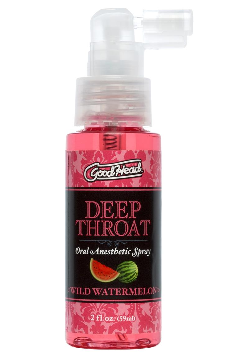 Go down easier. GoodHead Deep Throat Spray mildly numbs the back of the throat and suppresses the gag reflex to allow deep oral penetration without discomfort. This functional