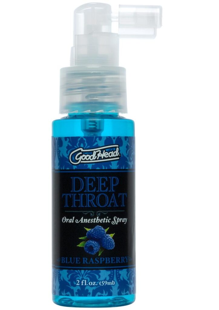 Go down easier. GoodHead Deep Throat Spray mildly numbs the back of the throat and suppresses the gag reflex to allow deep oral penetration without discomfort. This functional