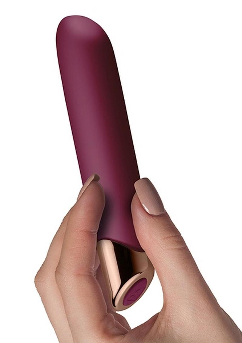 Chaiamo Rechargeable Silicone Vibrator - Burgundy - Image 3